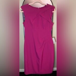 NWT Adrianna Papell Fuchsia One Shoulder Dress